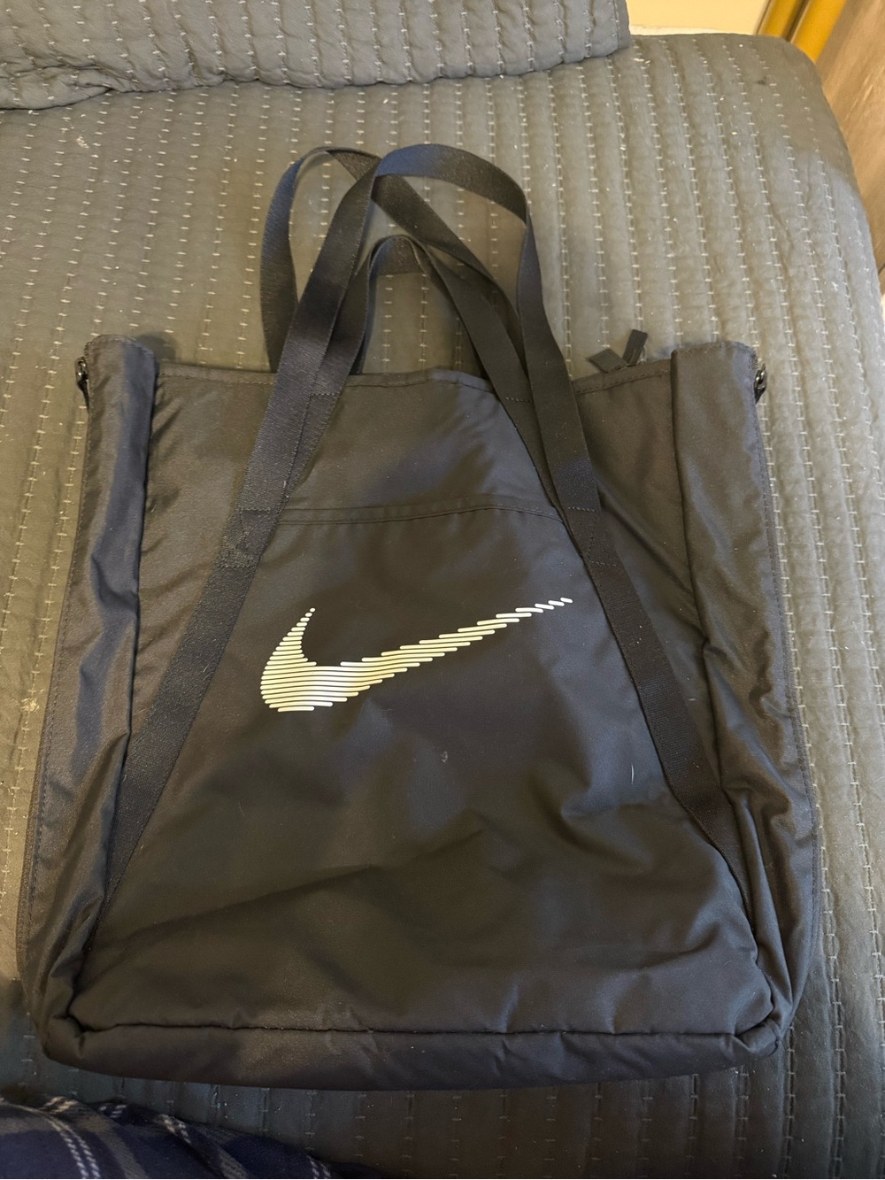 Nike Black Laptop Tote with White Swoosh